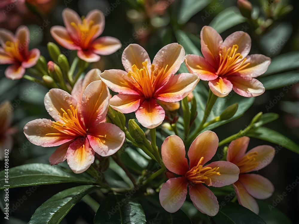 Fototapeta premium The Fascinating Rondeletia Flower: Unveiling the Hidden Elegance of This Rare Blossom, Exploring Its Stunning Appearance and the Role It Plays in Enriching Diverse Garden Environments