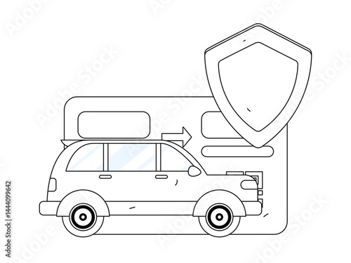 Buy insurance for car flat character vector concept operation illustration
