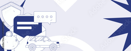 Buy insurance for car flat character vector concept operation illustration

