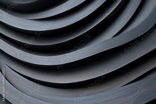 Wallpaper Mural Abstract dark gray wavy lines Torontodigital.ca