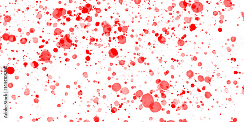Red paint splatters background suitable for graphic design, art projects, backgrounds, texture overlays, digital art, and presentations.