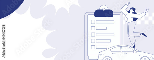 Buy insurance for car flat character vector concept operation illustration
