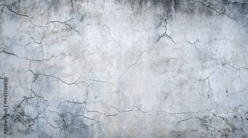 Fototapeta premium Weathered Concrete Surface with Intricate Crack Patterns and Subtle Gradients