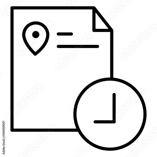 Itinerary line icon