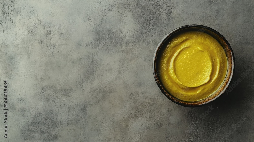 Creamy yellow dip in a bowl Creamy yellow dip in a bowl