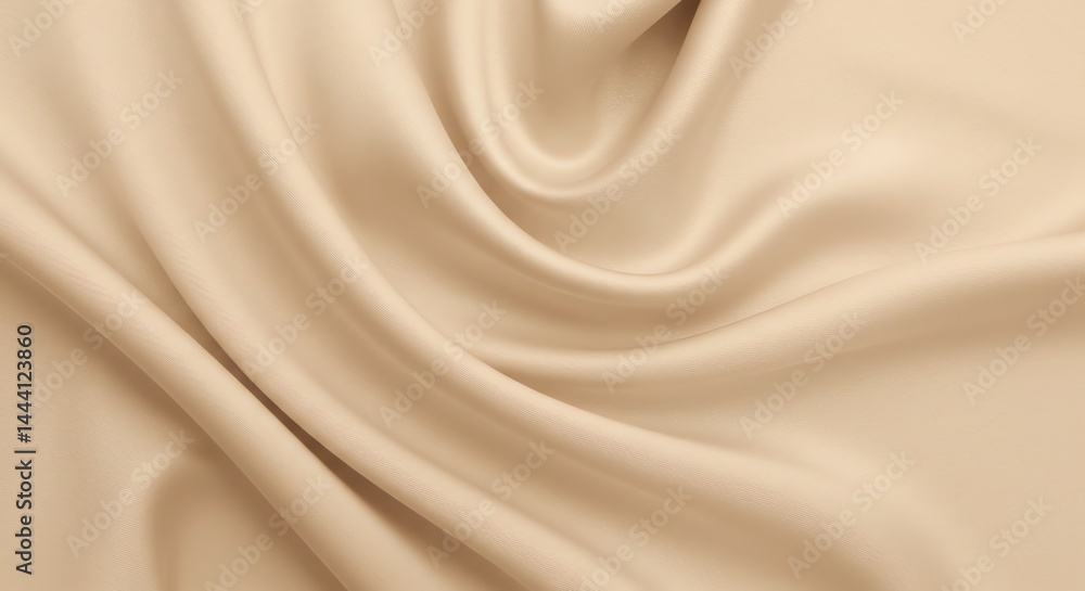 Obraz premium Beige Fabric Draping Softly with Gentle Folds and Smooth Texture