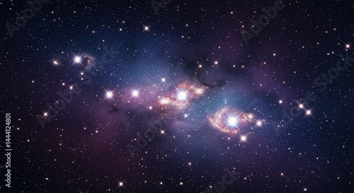 Wallpaper Mural Starry Night Sky with Galaxy and Nebula Formation Torontodigital.ca