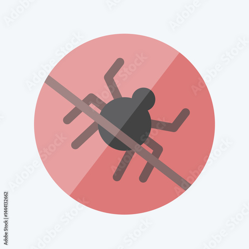 Icon No Bugs. related to Bedding symbol. flat style. design editable