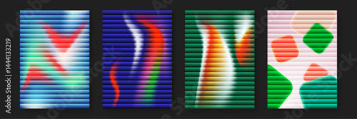 Abstract designs with colorful shapes and lines perfect for backgrounds, digital art, posters, and creative projects needing vibrant elements.