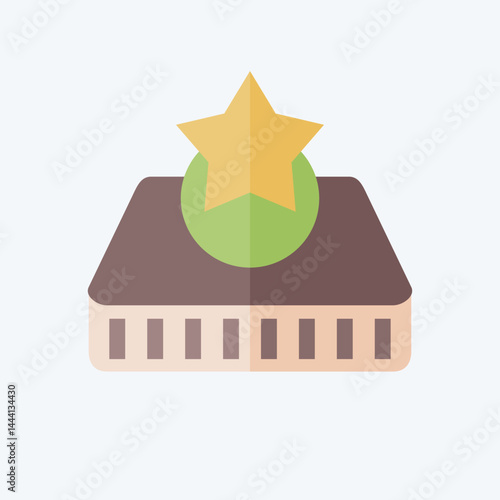 Icon Mattress 2. related to Bedding symbol. flat style. design editable