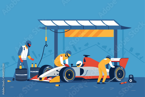 -vector-scene-of-pit-stop-chaos--racing-car-under-.eps