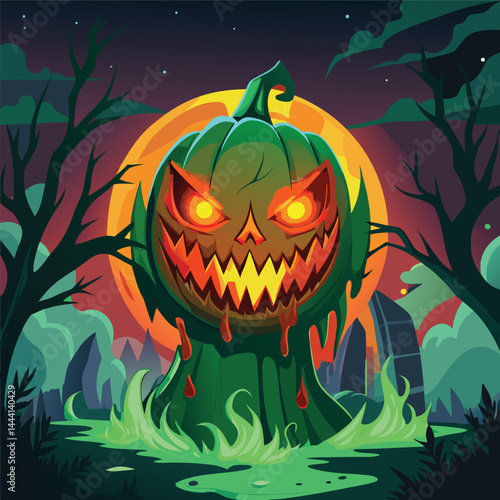 halloween background with pumpkin
