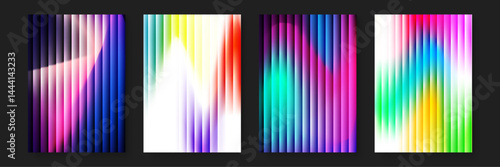 Four vertical colorful gradients suitable for backgrounds, posters, websites, and design projects needing vibrant color transitions. Great for modern and creative concepts.