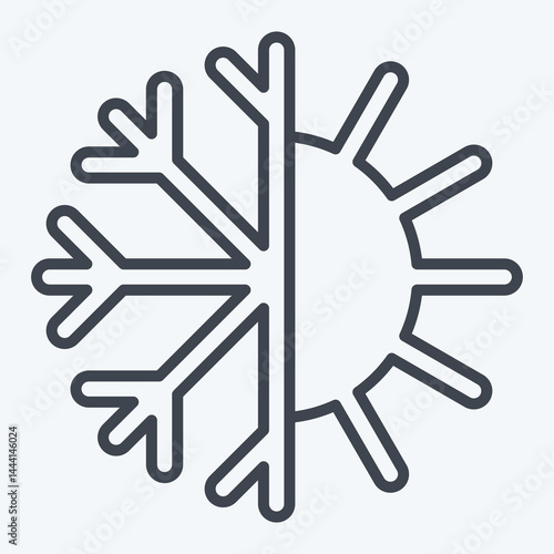 Icon Thermoregulation. related to Bedding symbol. line style. design editable