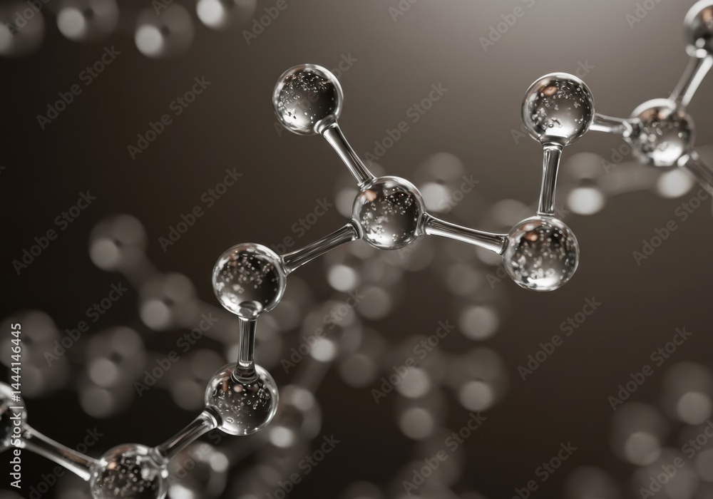 Detailed molecule structure on dark background Detailed molecule structure on dark background