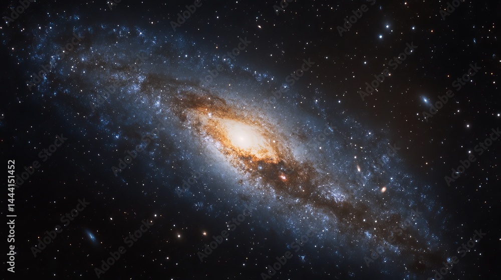 Fototapeta premium Stunning spiral galaxy image deep space celestial cosmos night sky starry universe astronomy art dark