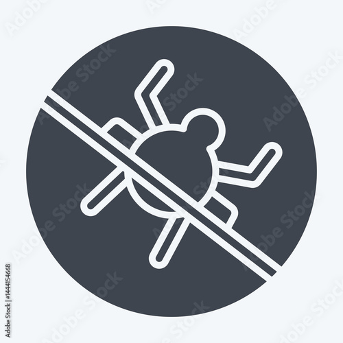 Icon No Bugs. related to Bedding symbol. glyph style. design editable