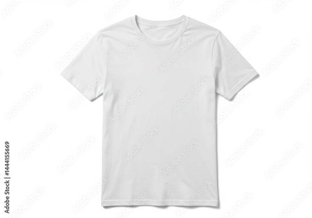 A plain short sleeved shirt displayed isolated on white background A plain short sleeved shirt displayed isolated on white background