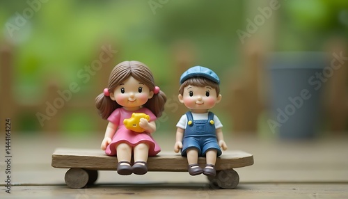 Adorable Clay Figurines: Boy and Girl Couple