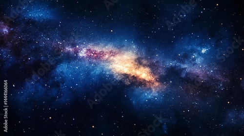 Fototapeta Naklejka Na Ścianę i Meble -  Stunning cosmic nebula vibrant galaxy space stars night sky astronomy universe background image art