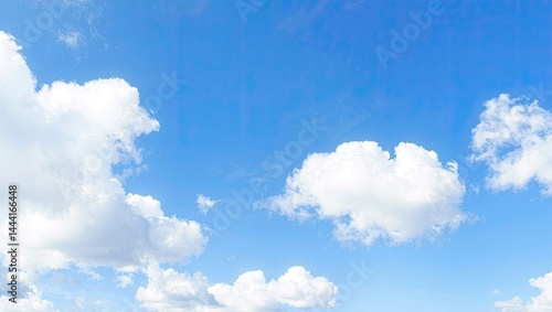 Abstract Blue Sky Clouds Watercolor Background - Creative Design Element