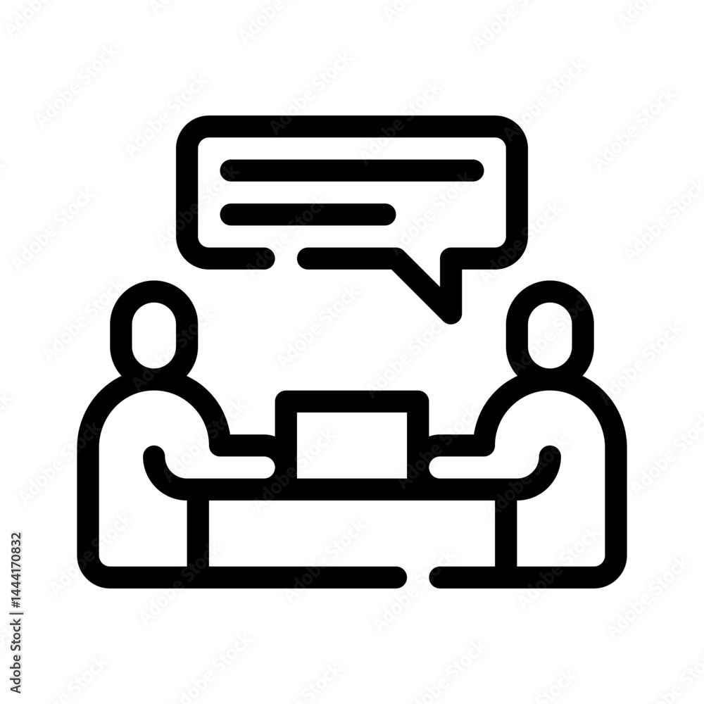 discussion line icon discussion line icon