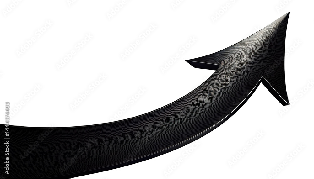 custom made wallpaper toronto digitalBlack Arrow Design Element on a Dark Background, Symbolizing Direction and Progress on transparent background