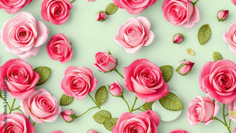 Elegant Seamless Rose Pattern Background for Design Inspiration