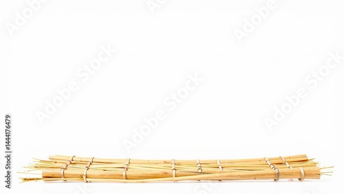 Empty Bamboo Straw Placemat on Transparent Background for Design Projects
