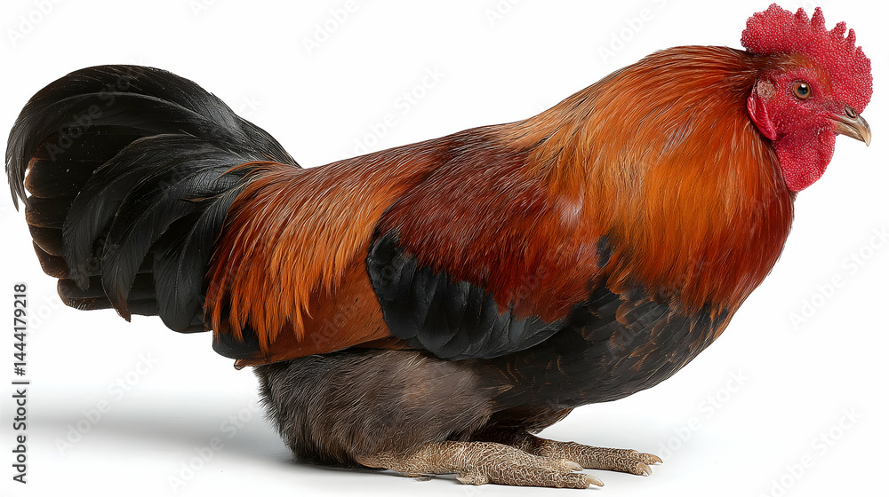 Fototapeta premium Rooster Isolated On White