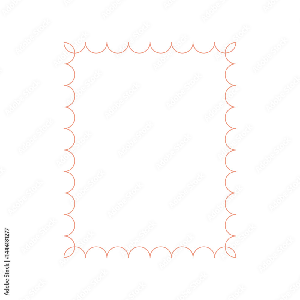 decorative scalloped poster frame copy space decorative scalloped poster frame copy space