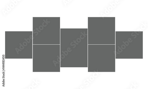 Templates collage frames photos parts, picture or illustration. Vector frames. Mood board photos. Poster frame mockup. Collage concept.  Vector Illustration . EPS 10  .