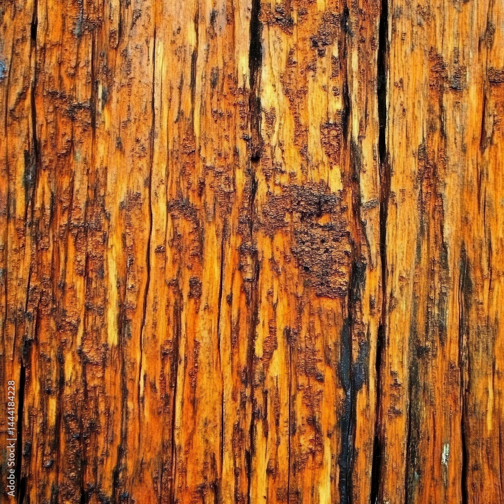 Obraz premium Aged, Oxidized Wooden Surface