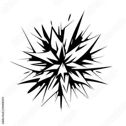 Geometric Abstract Explosion Vector Illustration