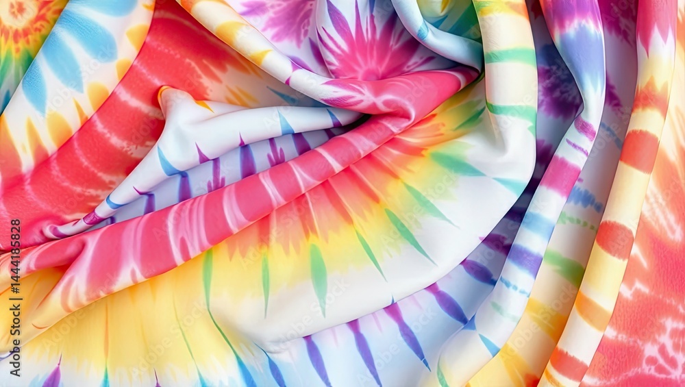 Soft Flowing Tie-Dye Fabric, Hand-Dyed Patterns