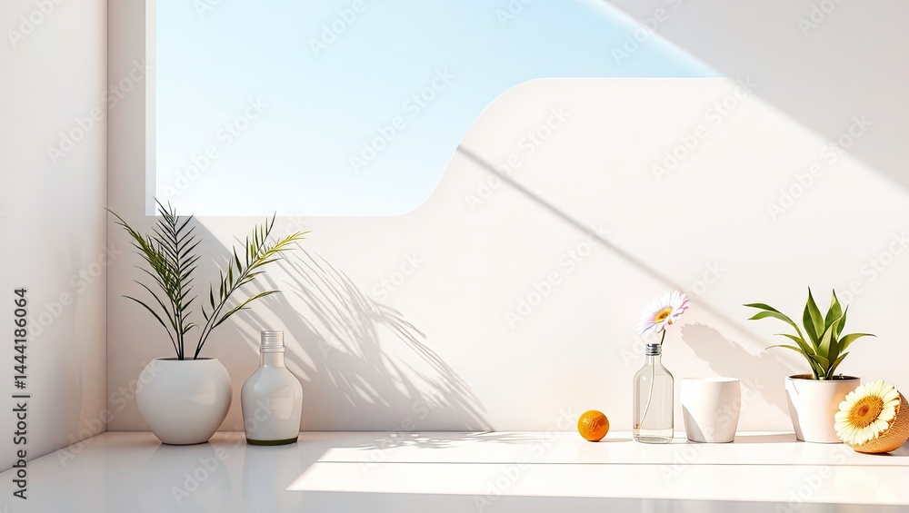 Sunny Summer Day Product Photography with Copy Space