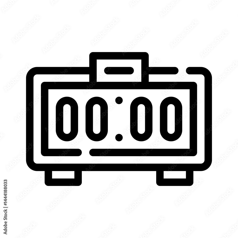 digital clock line icon
