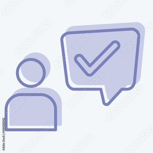 Icon Customer Experience. related to Speech symbol. two tone style. design editable