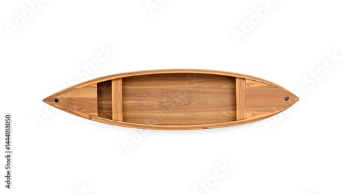 Obraz na płótnie Wooden Boat Top View Flat Illustration for Design w salonie
