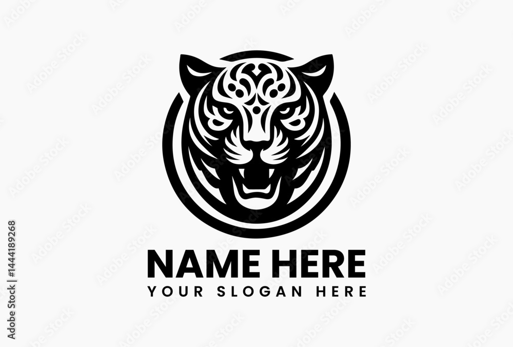 Bold jaguar head logo icon in vector format, minimalist animal silhouette illustration isolated on white background for wildlife, sports, and branding use Bold jaguar head logo icon in vector format, minimalist animal silhouette illustration isolated on white background for wildlife, sports, and branding use
