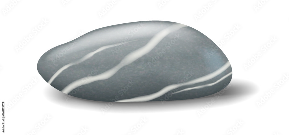 Realistic illustration of a smooth gray stone with white veins and shadow. Digital rendering showcases intricate patterns in neutral tones for nature themes. Realistic illustration of a smooth gray stone with white veins and shadow. Digital rendering showcases intricate patterns in neutral tones for nature themes.