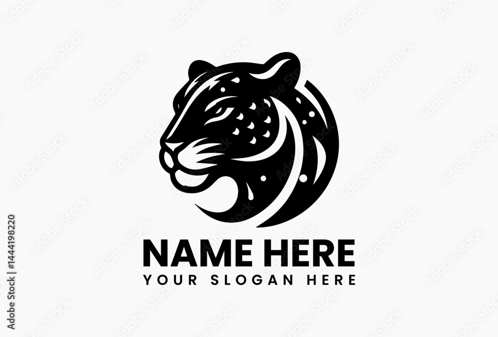 Abstract jaguar head built from angular polygons, modern vector icon for tech and automotive brands Abstract jaguar head built from angular polygons, modern vector icon for tech and automotive brands