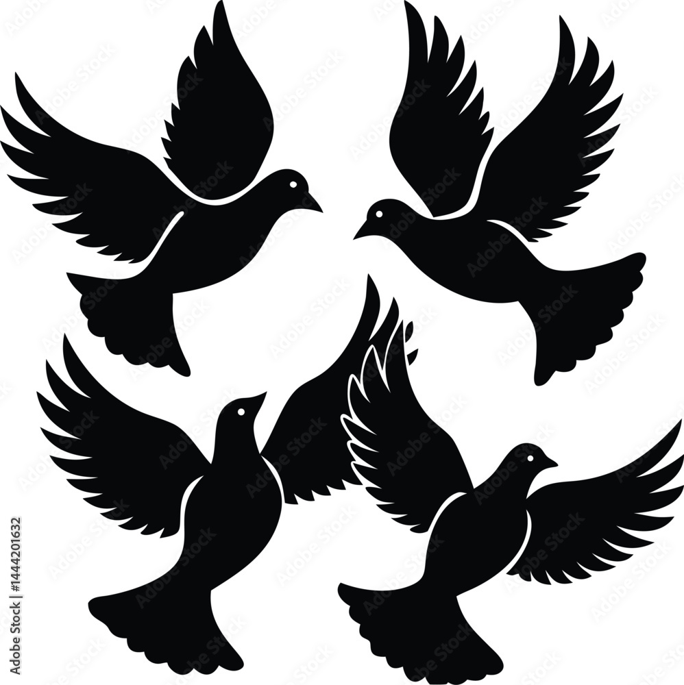 Obraz premium vector illustration of a dove