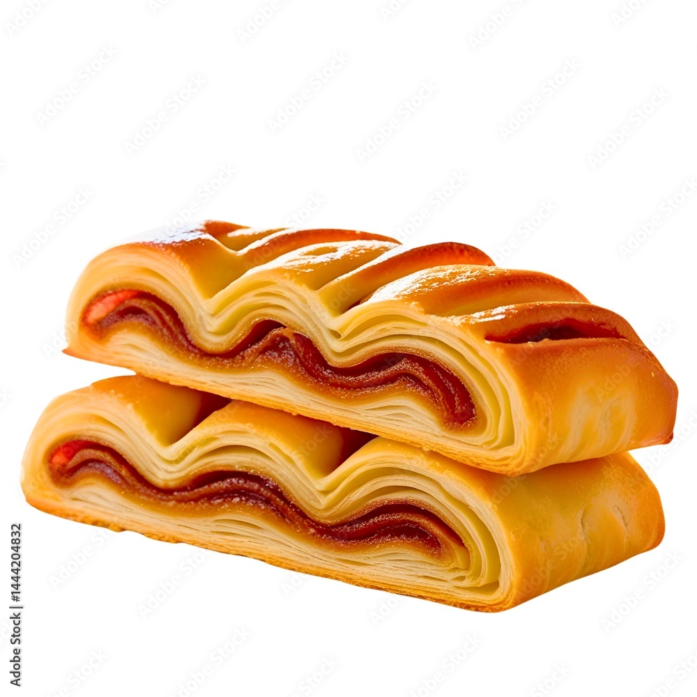 Fototapeta premium sweet bun isolated on white