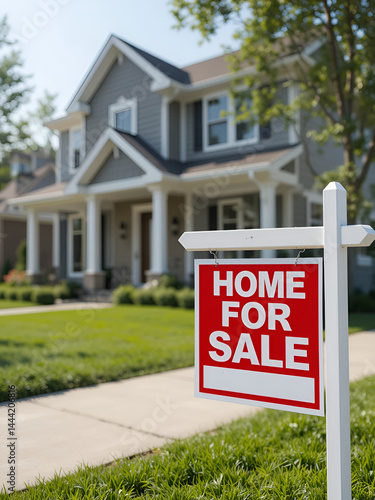 Sold Home For Sale Sign and House