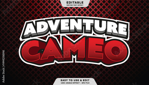 adventure game editable text effect with modern style