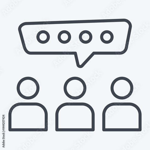 Icon Group Talk. related to Speech symbol. line style. design editable
