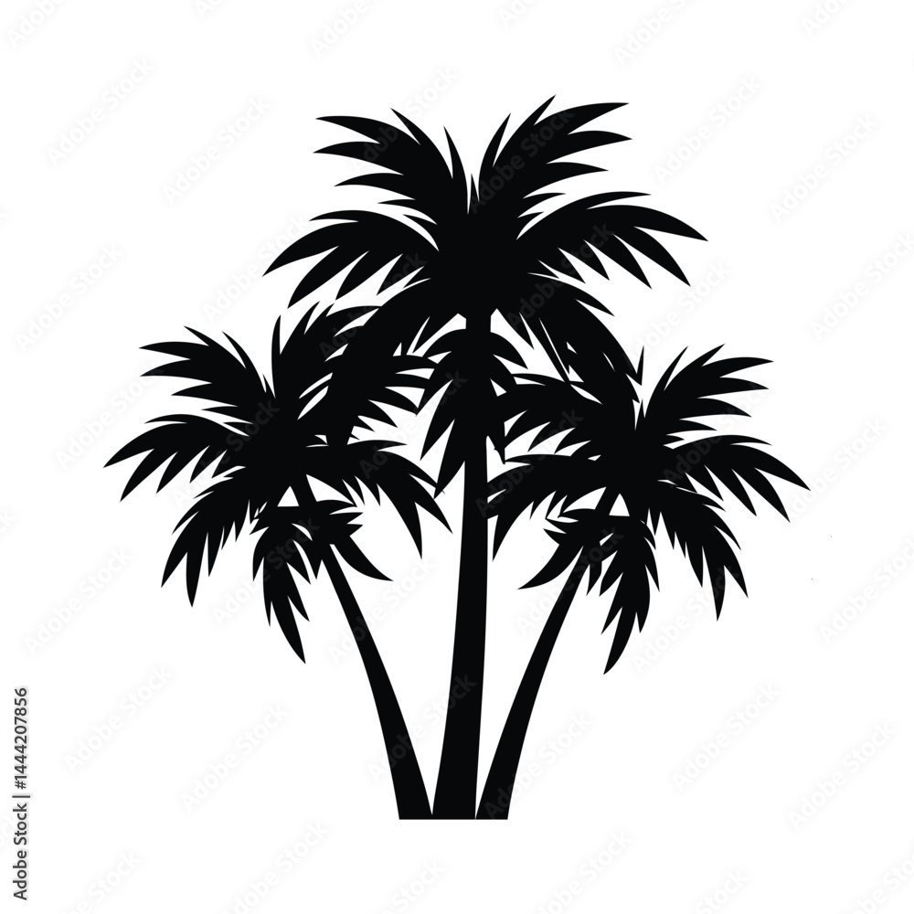 Obraz premium Palm Tree Cluster Silhouette