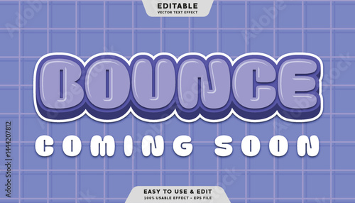 bounce editable text effect with modern style