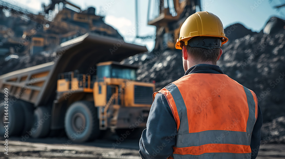 Miner Supervising Operations at a Coal Mine Miner Supervising Operations at a Coal Mine